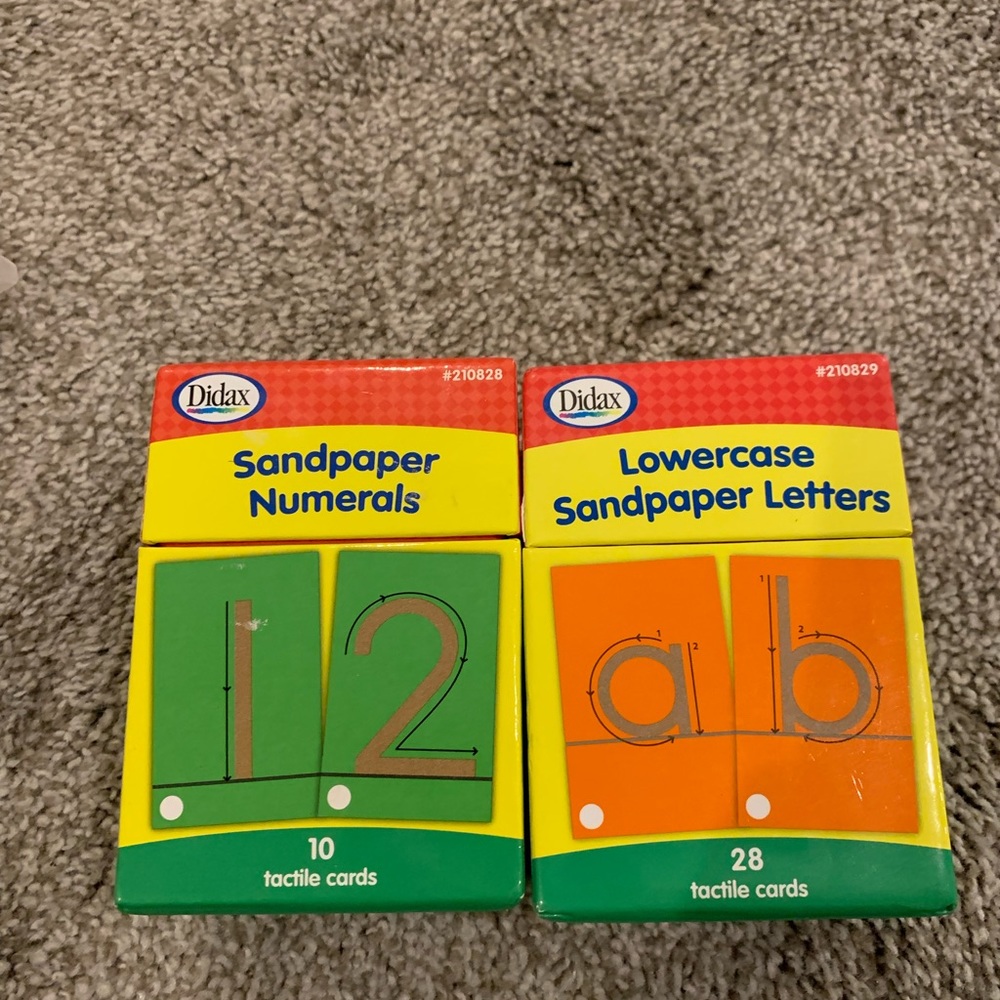 Didax Sandpaper Montessori Sensory Numbers and Letters
